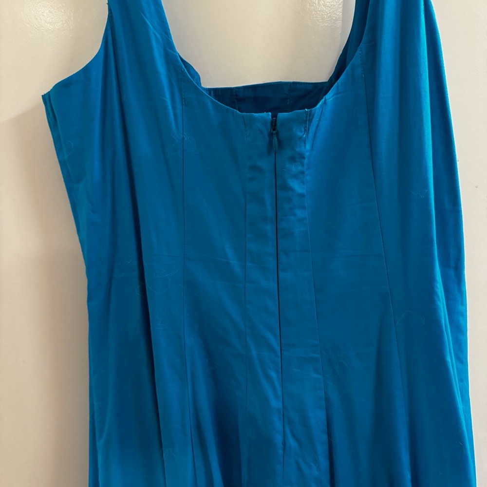 Worn Once STAUD Wells Midi Dress - Island Blue - Picture 7 of 7